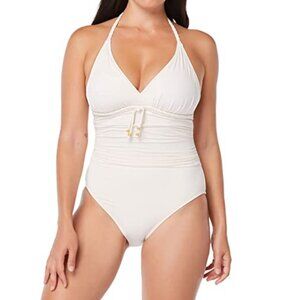 Bleu by Rod Beattie Braid-Trim Empire One-Piece Swimsuit